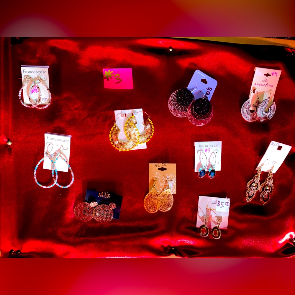 10 pair ear rings